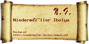 Niedermüller Ibolya névjegykártya