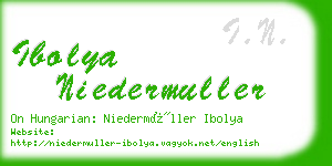 ibolya niedermuller business card