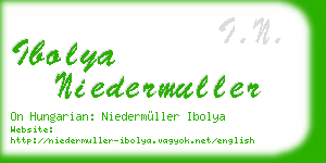 ibolya niedermuller business card